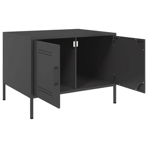 Schwarzer Couchtisch Stahl 68x50 cm
