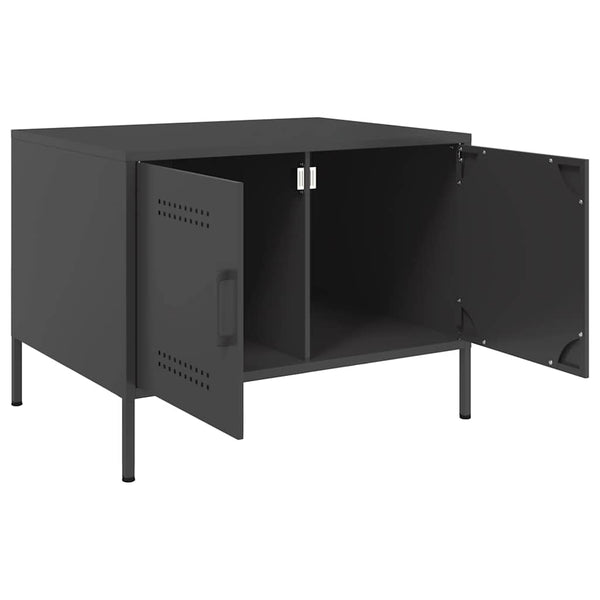 Schwarzer Couchtisch Stahl 68x50 cm