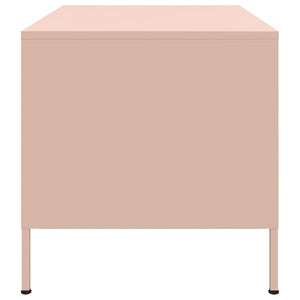 Rosa Couchtisch Stahl 68x50 cm