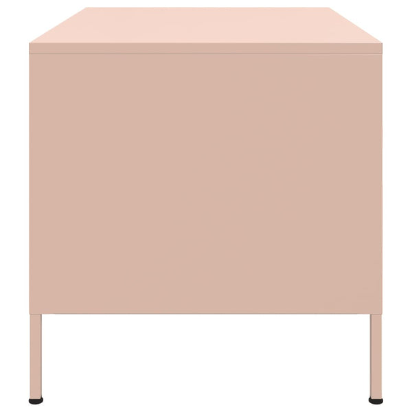 Rosa Couchtisch Stahl 68x50 cm