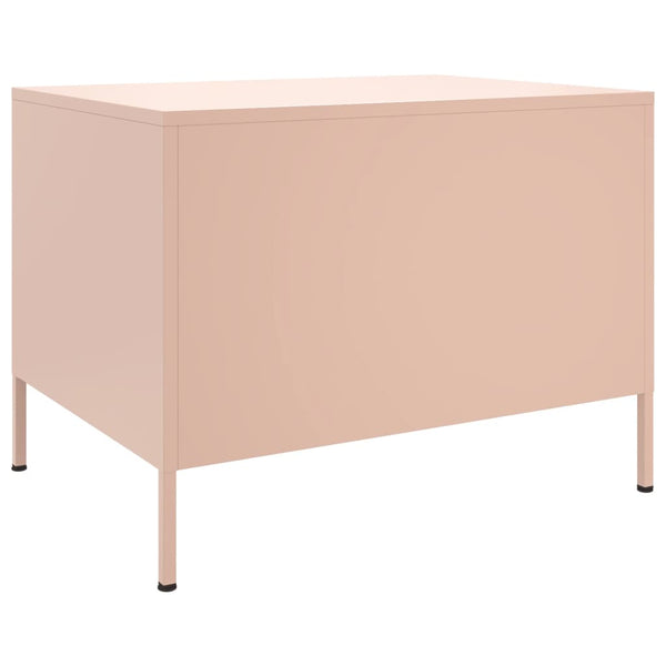 Rosa Couchtisch Stahl 68x50 cm
