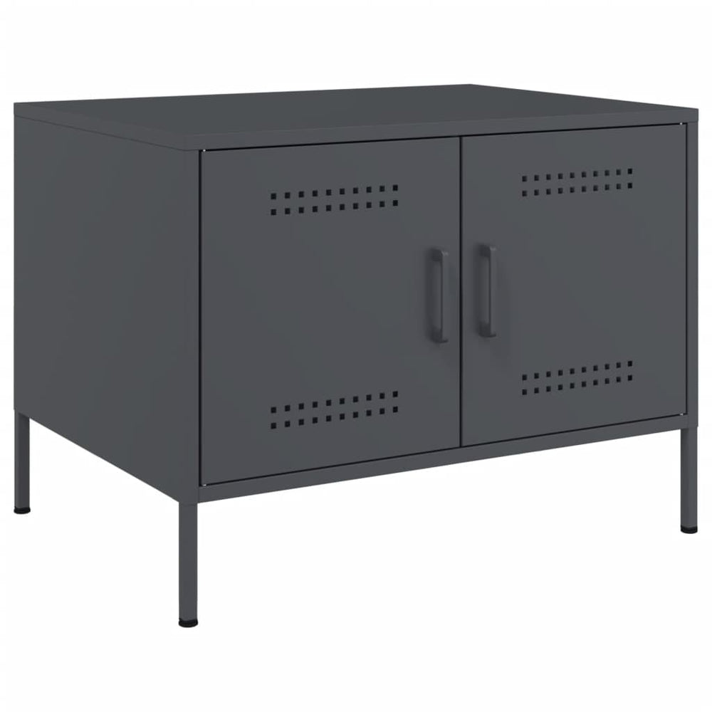 Anthrazit Couchtisch Stahl 68x50 cm