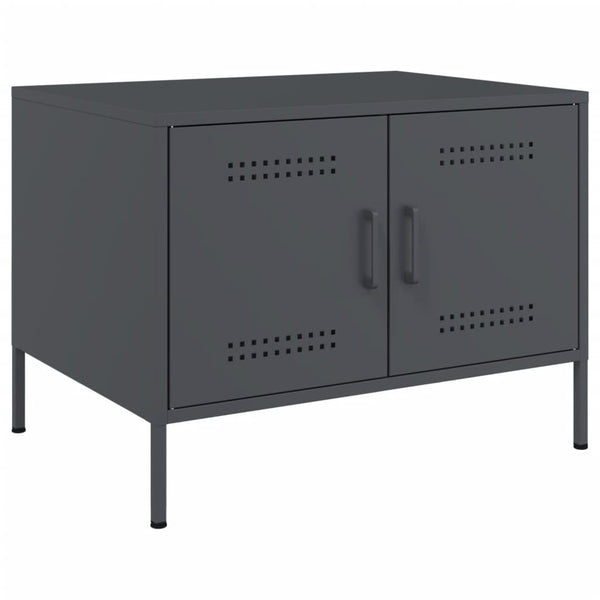 Anthrazit Couchtisch Stahl 68x50 cm