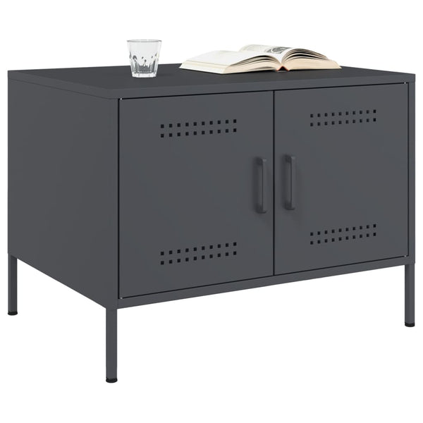 Anthrazit Couchtisch Stahl 68x50 cm