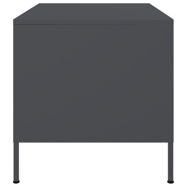 Anthrazit Couchtisch Stahl 68x50 cm