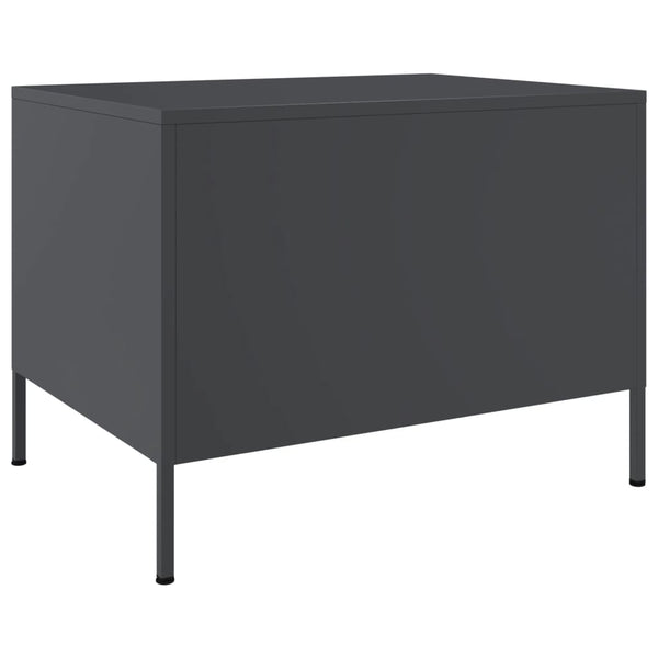 Anthrazit Couchtisch Stahl 68x50 cm