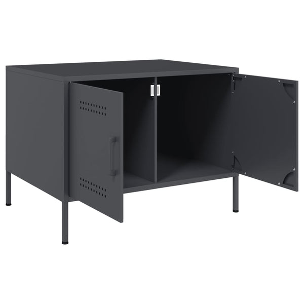 Anthrazit Couchtisch Stahl 68x50 cm