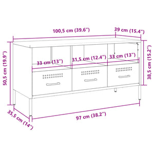 Rosa TV-Schrank Stahl 100,5 cm