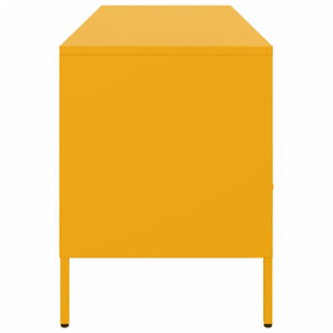 Senfgelber TV-Schrank aus Stahl – 100,5 cm