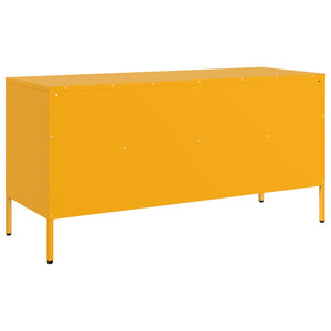 Senfgelber TV-Schrank aus Stahl – 100,5 cm