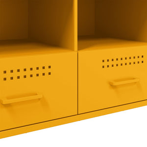 Senfgelber TV-Schrank aus Stahl – 100,5 cm