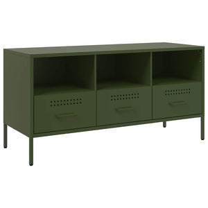 TV-Schrank Olivgrün Stahl 100,5 cm