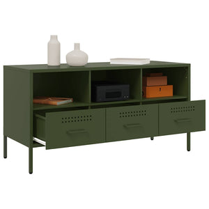 TV-Schrank Olivgrün Stahl 100,5 cm
