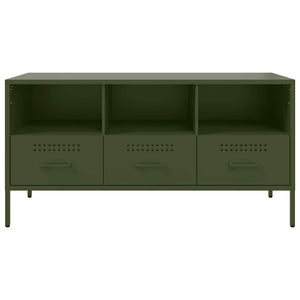 TV-Schrank Olivgrün Stahl 100,5 cm