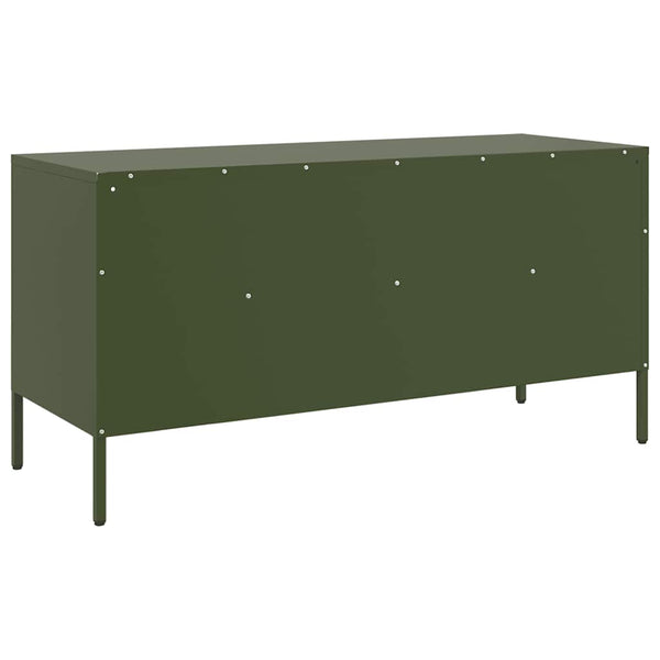 TV-Schrank Olivgrün Stahl 100,5 cm