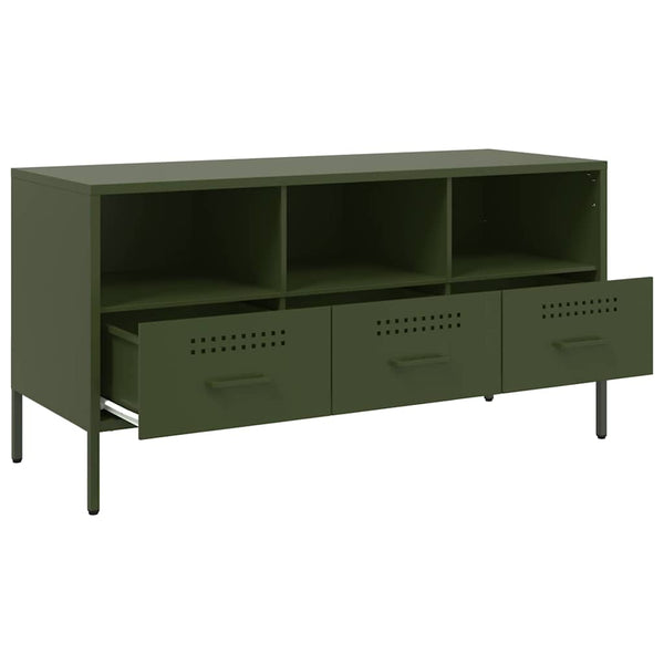 TV-Schrank Olivgrün Stahl 100,5 cm