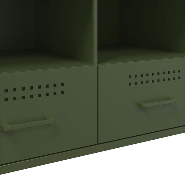 TV-Schrank Olivgrün Stahl 100,5 cm