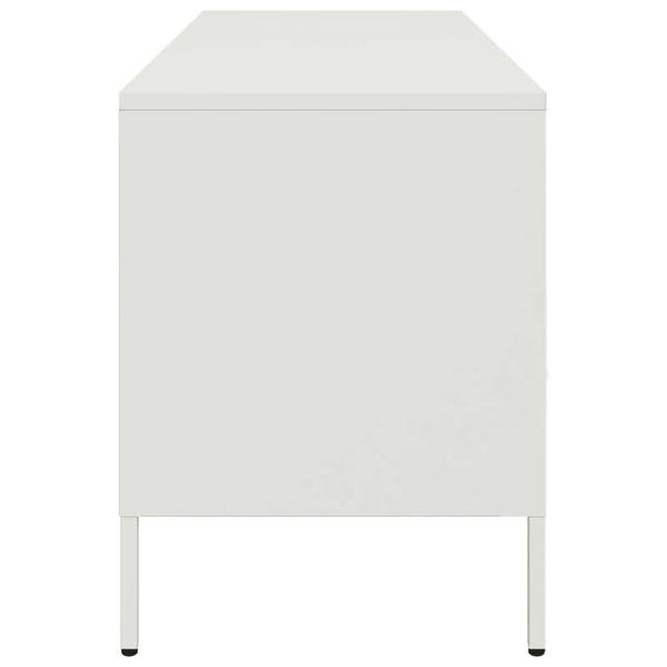 Weißer TV-Schrank aus Stahl, 100,5 cm