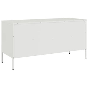 Weißer TV-Schrank aus Stahl, 100,5 cm