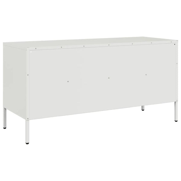Weißer TV-Schrank aus Stahl, 100,5 cm