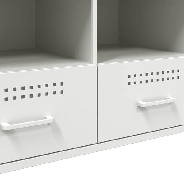 Weißer TV-Schrank aus Stahl, 100,5 cm
