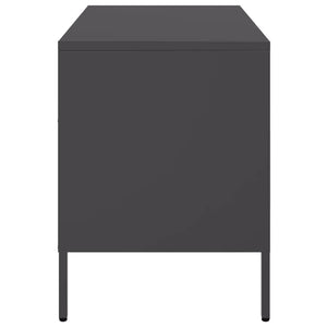 Schwarzer TV-Schrank aus Stahl, 68 cm