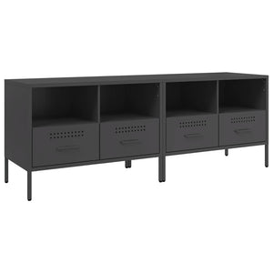 TV-Schränke, 2er Set, Schwarz, Stahl