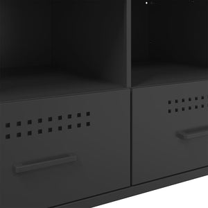 TV-Schränke, 2er Set, Schwarz, Stahl