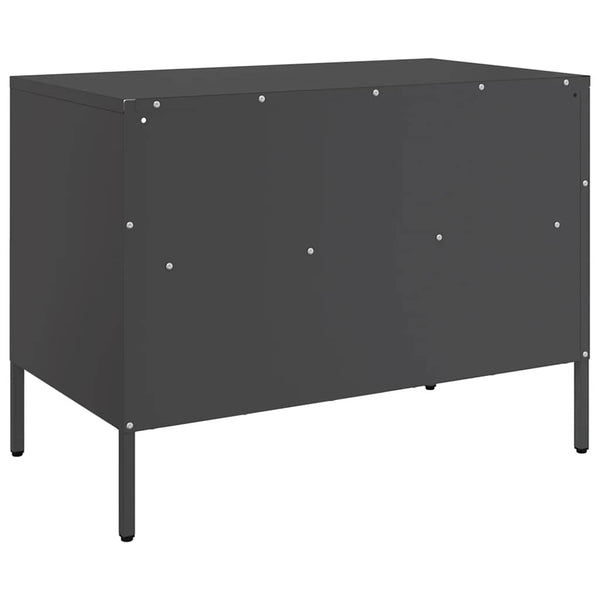 TV-Schränke, 2er Set, Schwarz, Stahl