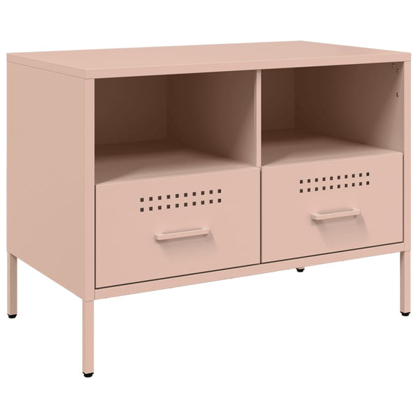 Rosa TV-Schrank aus Stahl, 68 cm