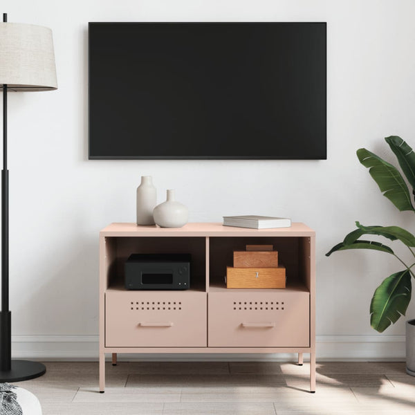 Rosa TV-Schrank aus Stahl, 68 cm