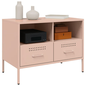 Rosa TV-Schrank aus Stahl, 68 cm
