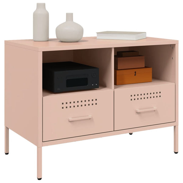 Rosa TV-Schrank aus Stahl, 68 cm