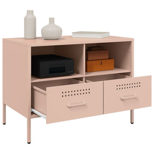 Rosa TV-Schrank aus Stahl, 68 cm