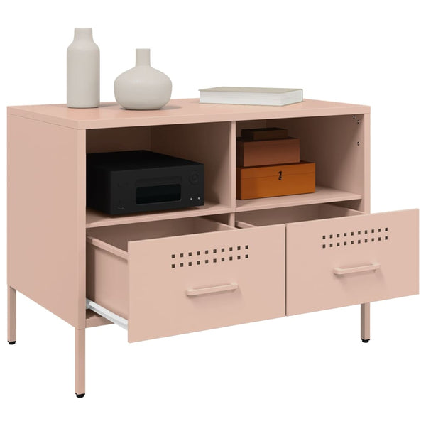 Rosa TV-Schrank aus Stahl, 68 cm