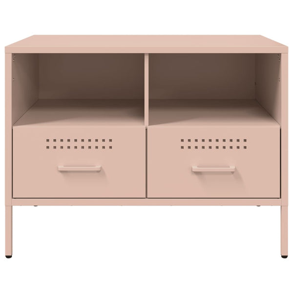 Rosa TV-Schrank aus Stahl, 68 cm