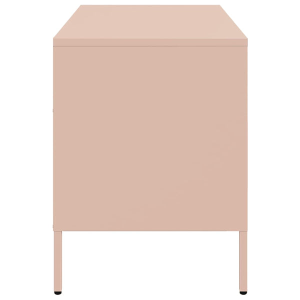Rosa TV-Schrank aus Stahl, 68 cm