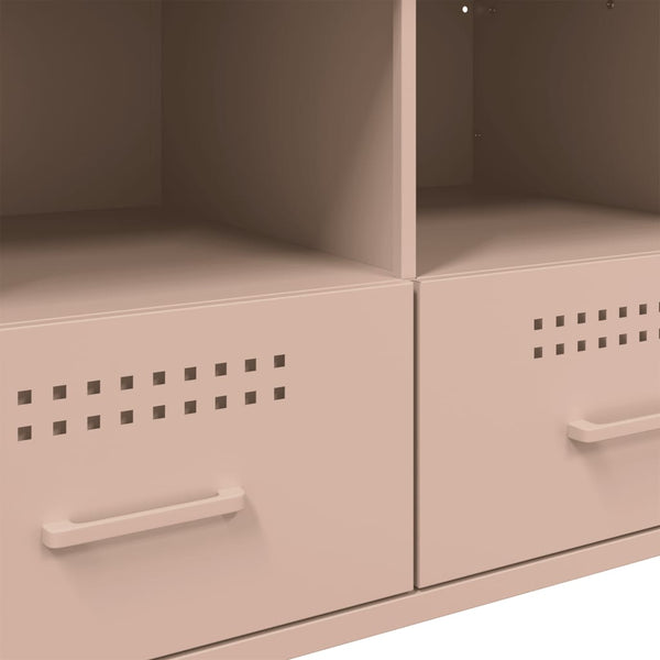 Rosa TV-Schrank aus Stahl, 68 cm