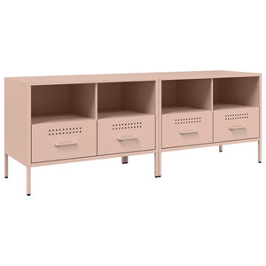 Rosa TV-Schränke, 2er-Set, Stahl