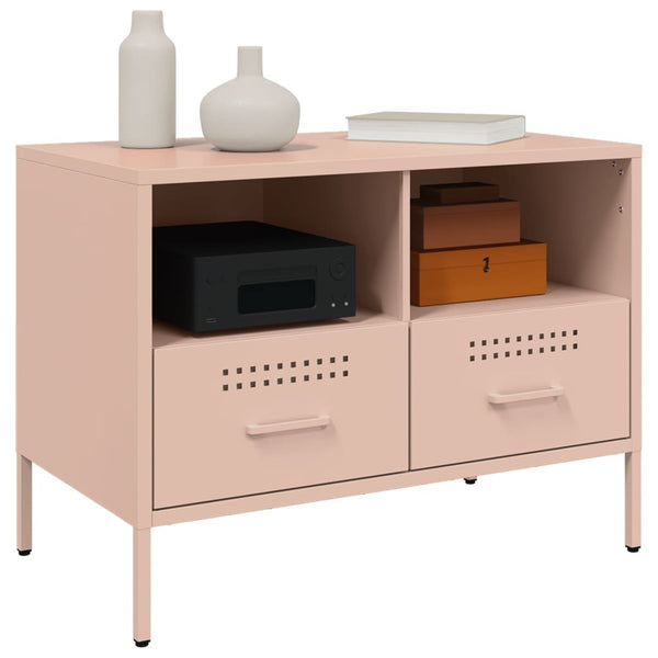 Rosa TV-Schränke, 2er-Set, Stahl