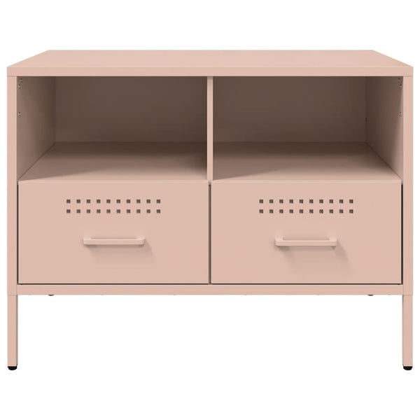 Rosa TV-Schränke, 2er-Set, Stahl