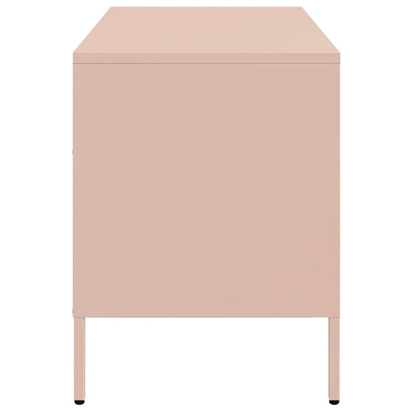 Rosa TV-Schränke, 2er-Set, Stahl