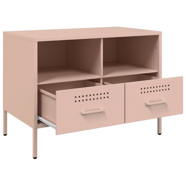 Rosa TV-Schränke, 2er-Set, Stahl