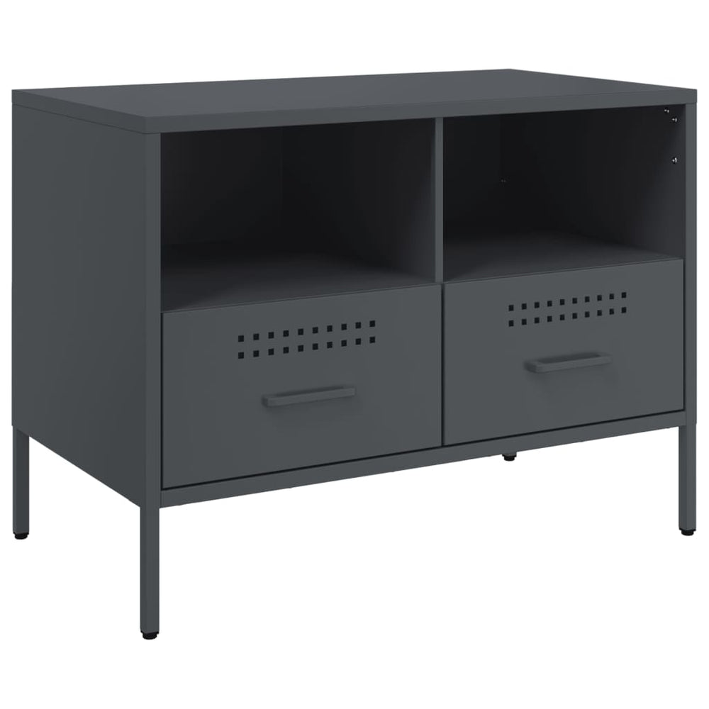 Meuble TV vidaXL anthracite 68x39x50,5 cm acier
