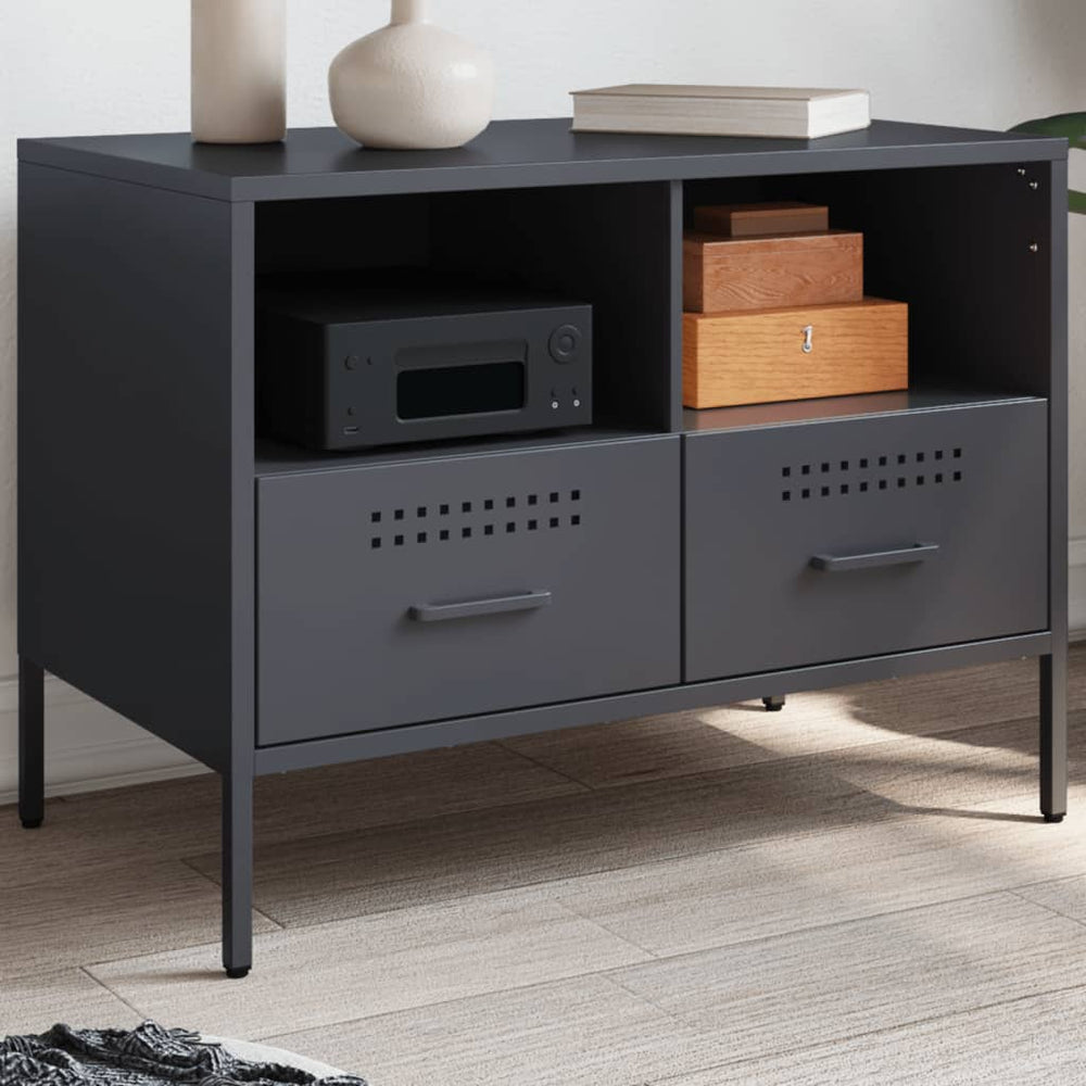 Meuble TV vidaXL anthracite 68x39x50,5 cm acier