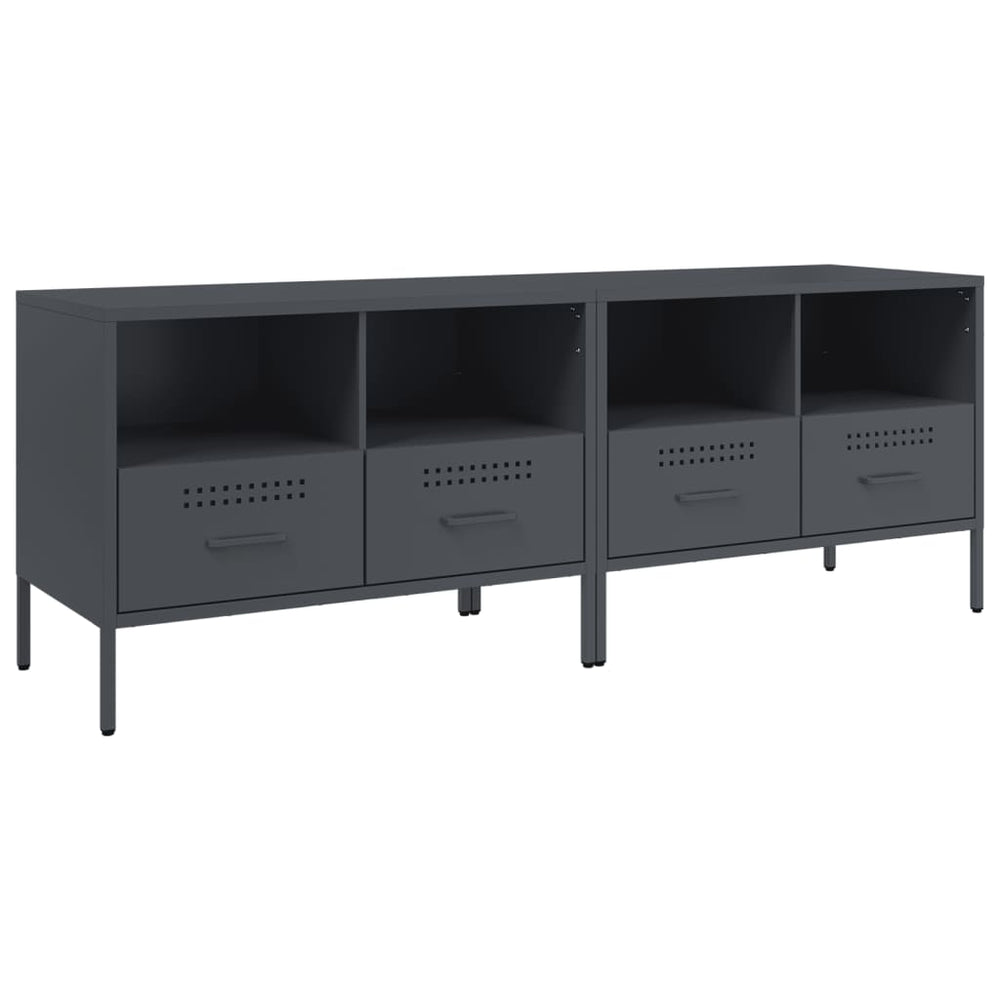 TV-Schränke Anthrazit Stahl 68 cm, 2er-Set