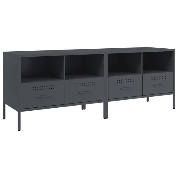 TV-Schränke Anthrazit Stahl 68 cm, 2er-Set