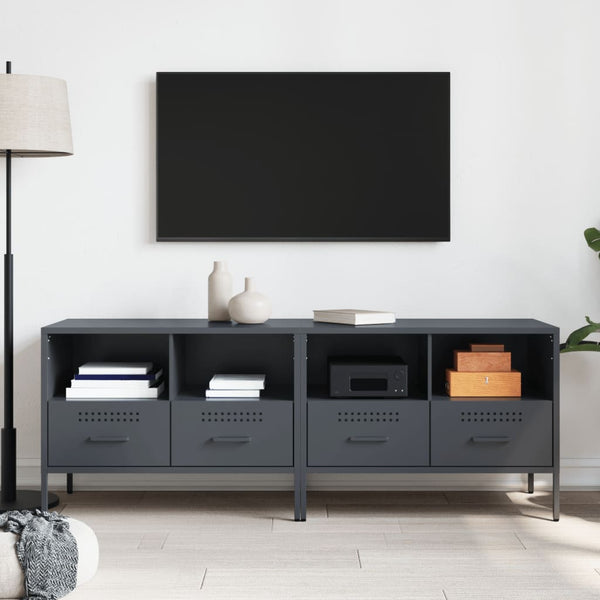 TV-Schränke Anthrazit Stahl 68 cm, 2er-Set