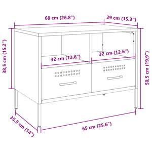 TV-Schränke Anthrazit Stahl 68 cm, 2er-Set