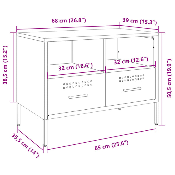 TV-Schränke Anthrazit Stahl 68 cm, 2er-Set